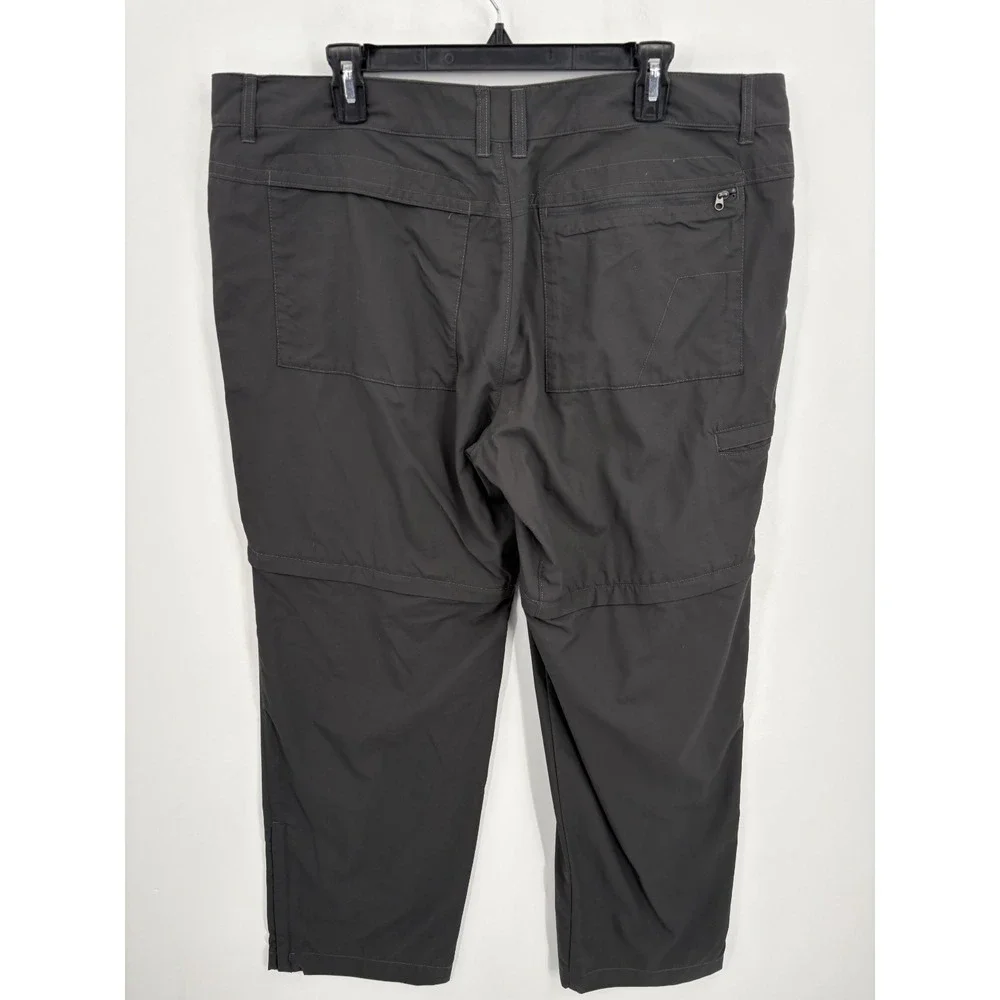 North Face Convertible Cargo Hiking Pants Men's Black Paramount 40x30, Short
